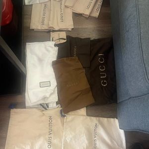 18 assorted dust bags. Lv and double g